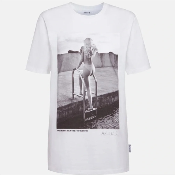 Wolford White Graphic Short Sleeve Tee - Picture 7 of 15